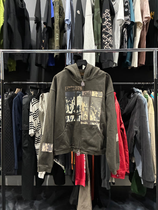 Birth of Royal Child Brown Flashlight Zip Up Hoodie (L)