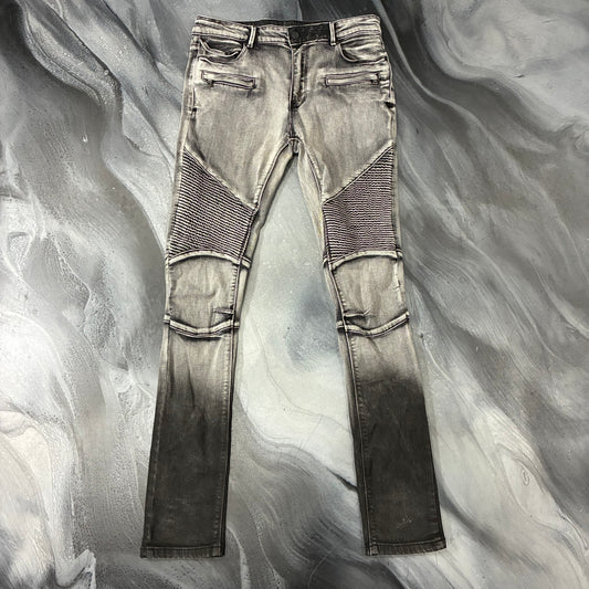 RTA Silver/Black Waxes Biker Jean (34)