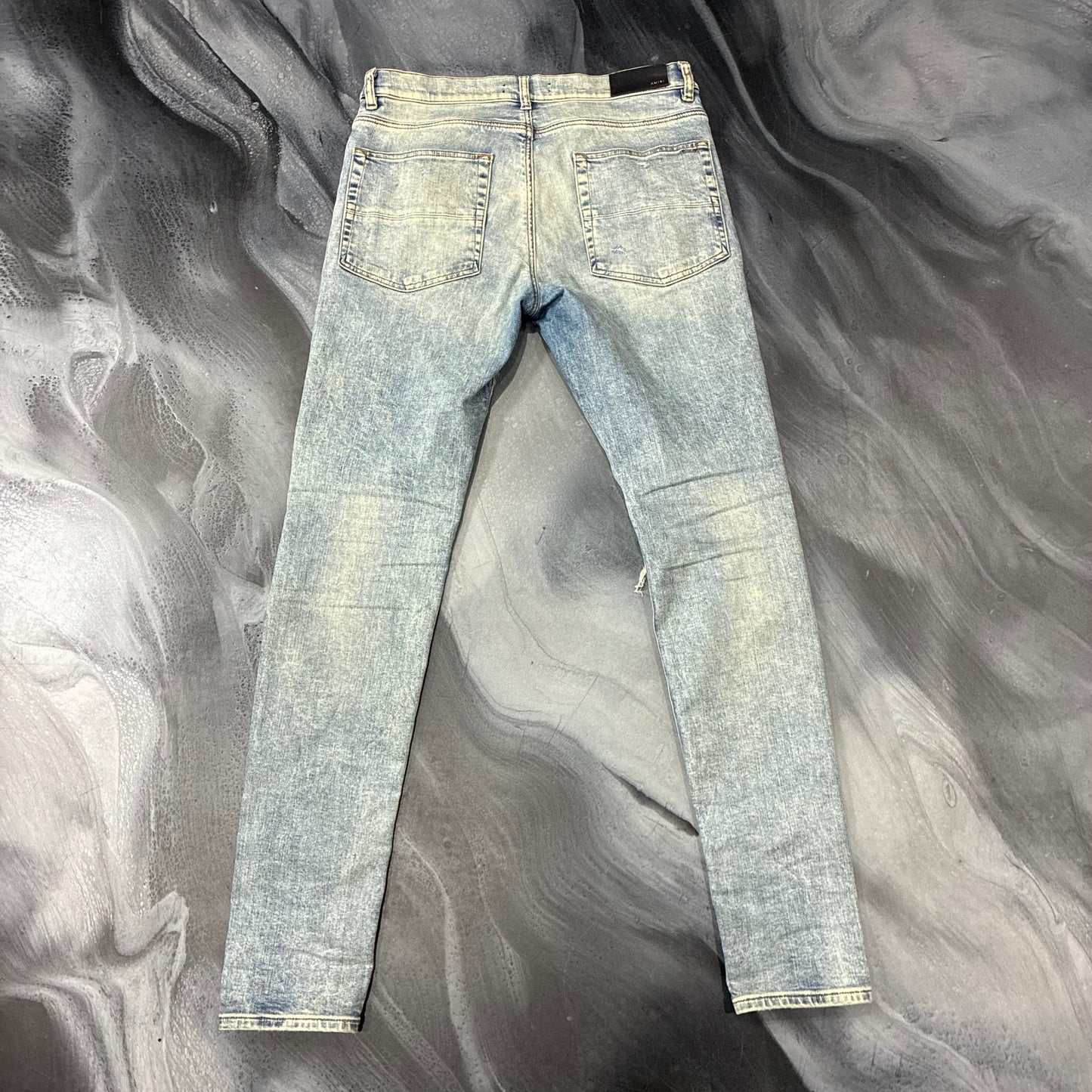 Amiri Indigo/Purple Blue Tie Dye Patch MX1 Jean (34)