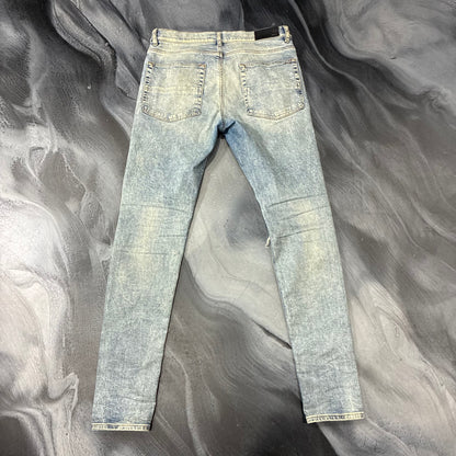 Amiri Indigo/Purple Blue Tie Dye Patch MX1 Jean (34)