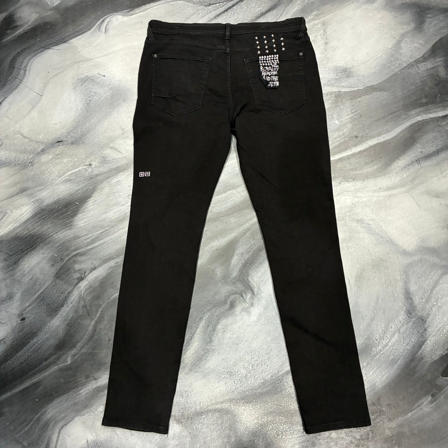 Ksubi Black Plain Straight Leg Jean (36)