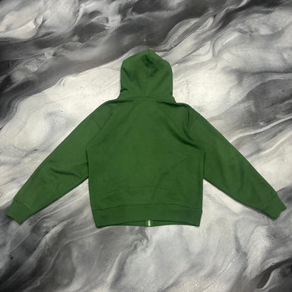 Sp5der Green/Black Web Zip Up Hoodie (S)