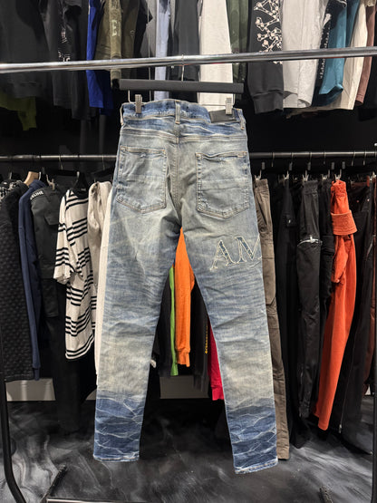 Amiri Bandana Jacquard Straight Leg Jean (34)