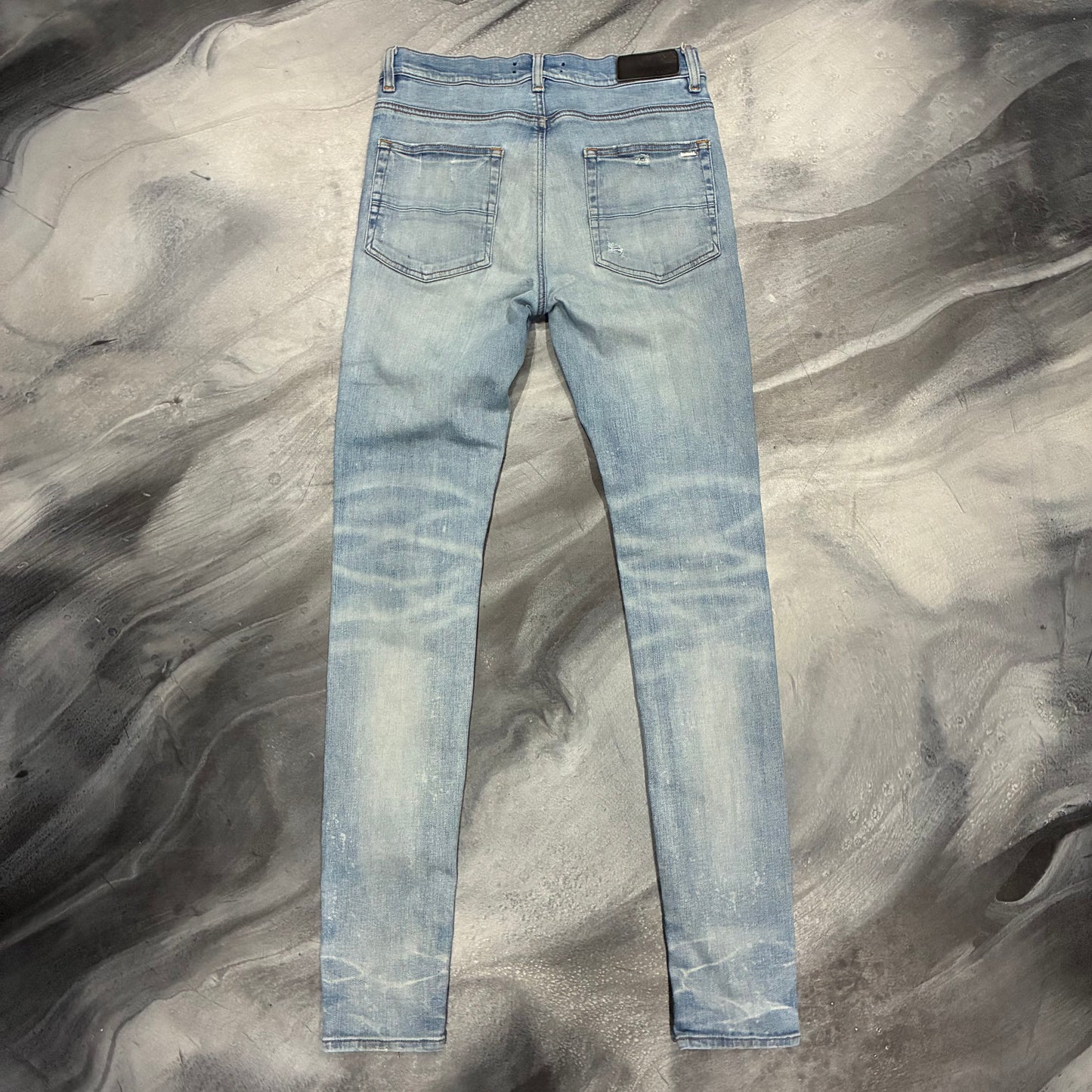 Amiri Light Blue/Cracked Blue & Pink Paint Patch Jean (31)