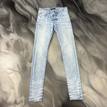 Amiri Light Blue Plain Stacked Jean (28)