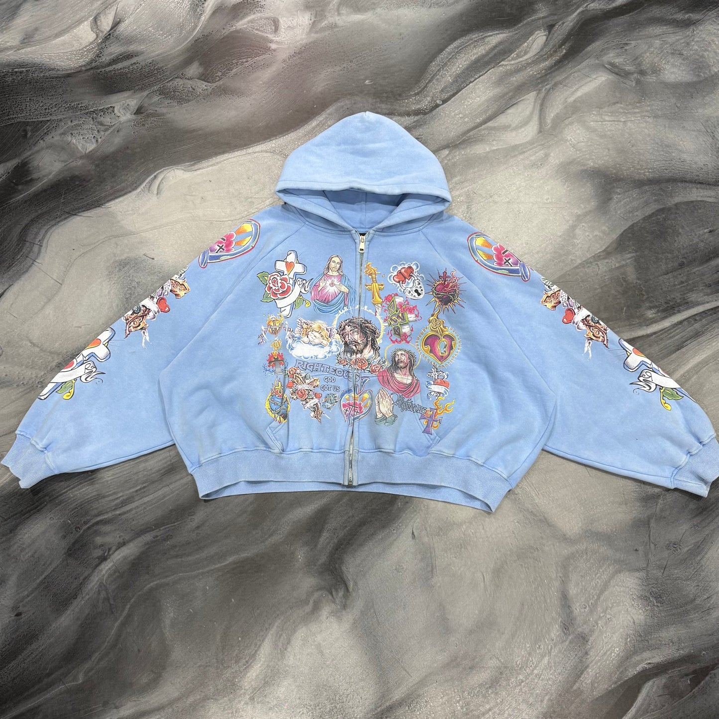 Righteous Blue ‘Risen King’ Zip Up (L)