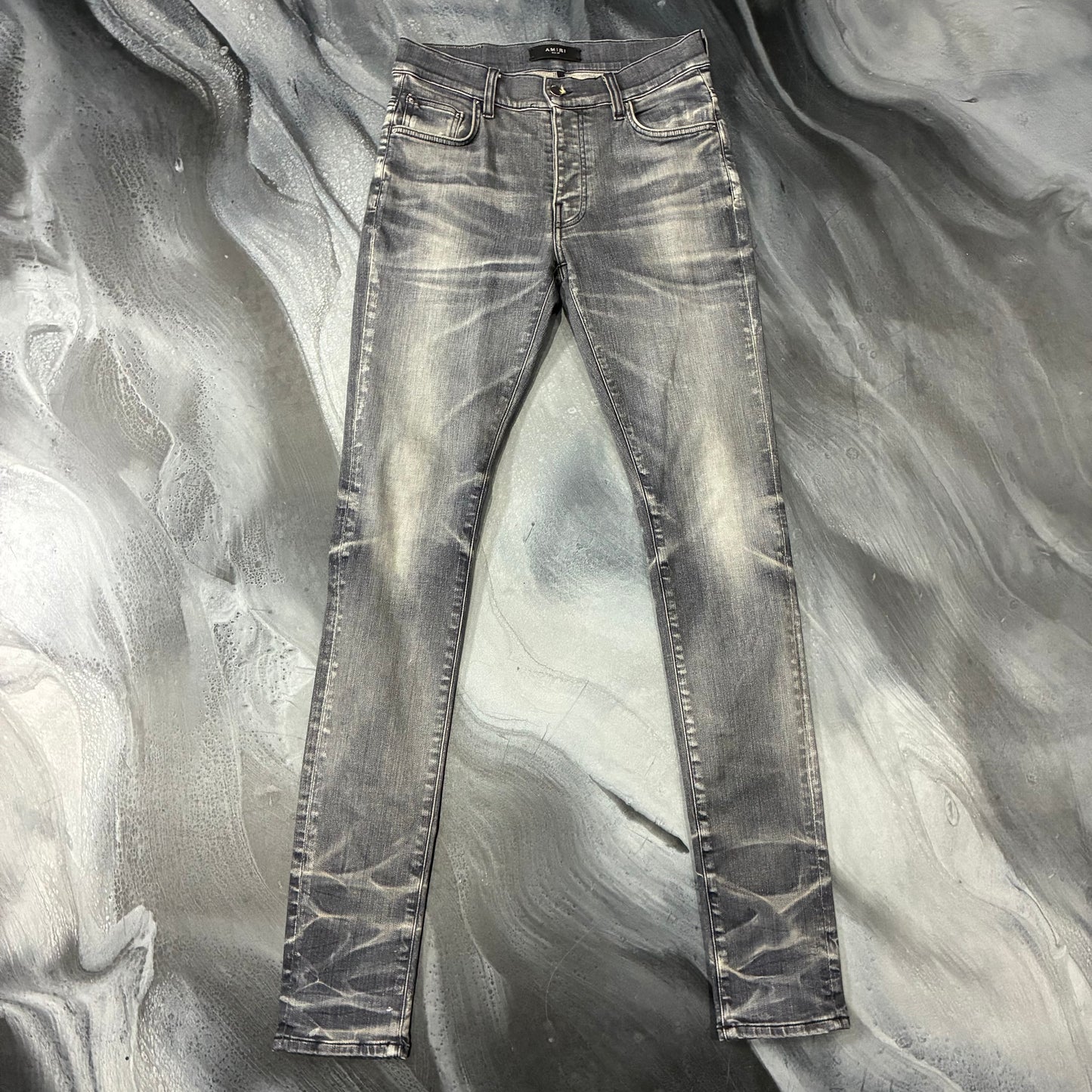 Amiri Smoke Grey Plain Stack Jean (29)