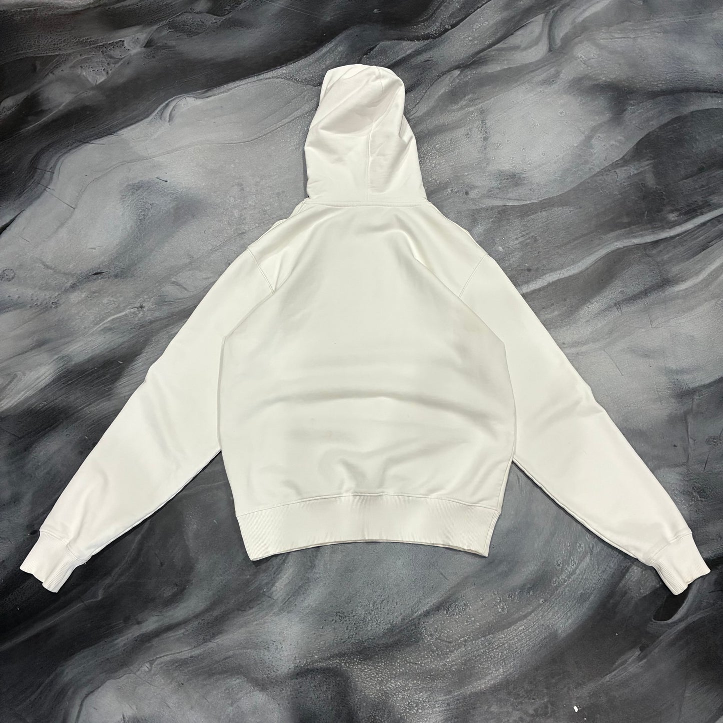 Helmut Lang White/Black Logo Hoodie (S)