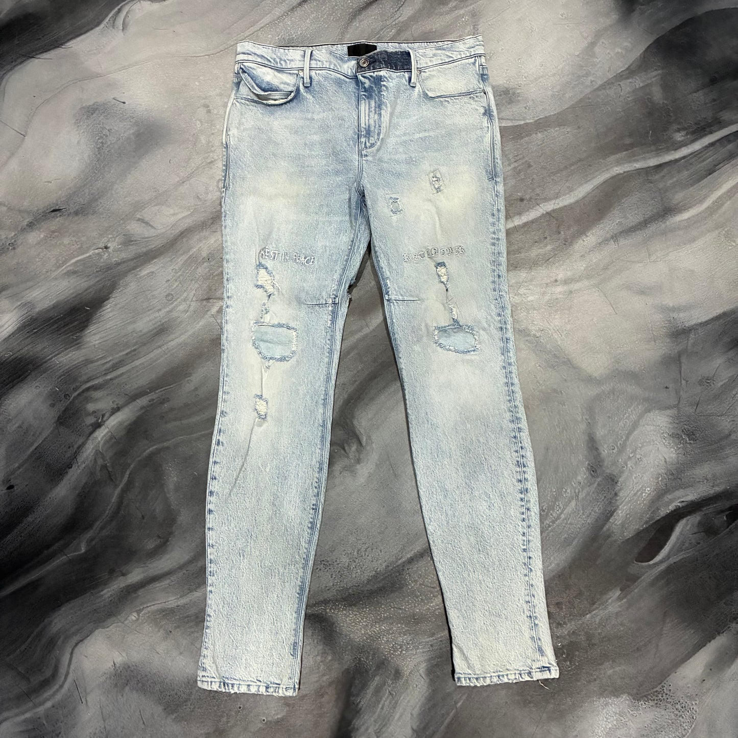 RTA Light Blue Distressed RIP Jean (36)