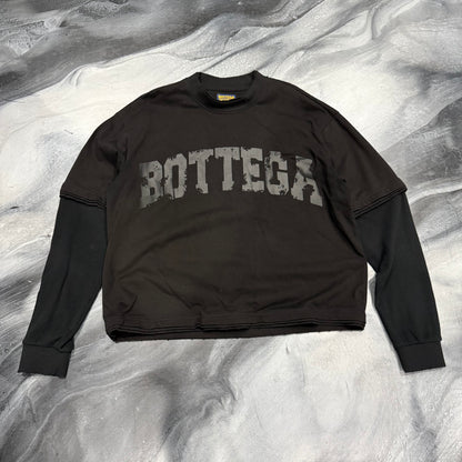 Bottega Desires Black Not War Thermal Longsleeve Tee (L)