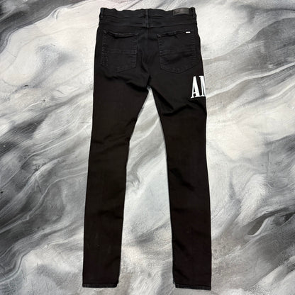 Amiri Black/Baby Blue Tie Dye Core Logo Jean (36)