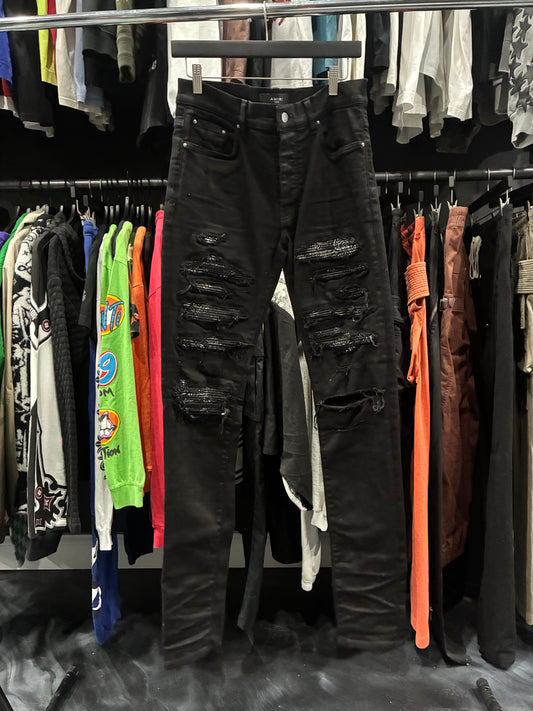 Amiri Black Bandana Thrasher Jean (32)