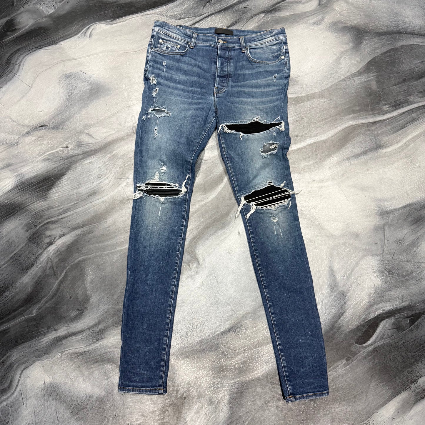 Amiri Dark Blue/Black Patch Jean (36)