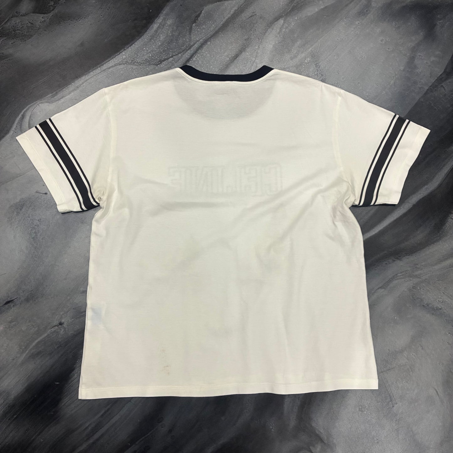 Celine White/Black Ringer Tee (XL)