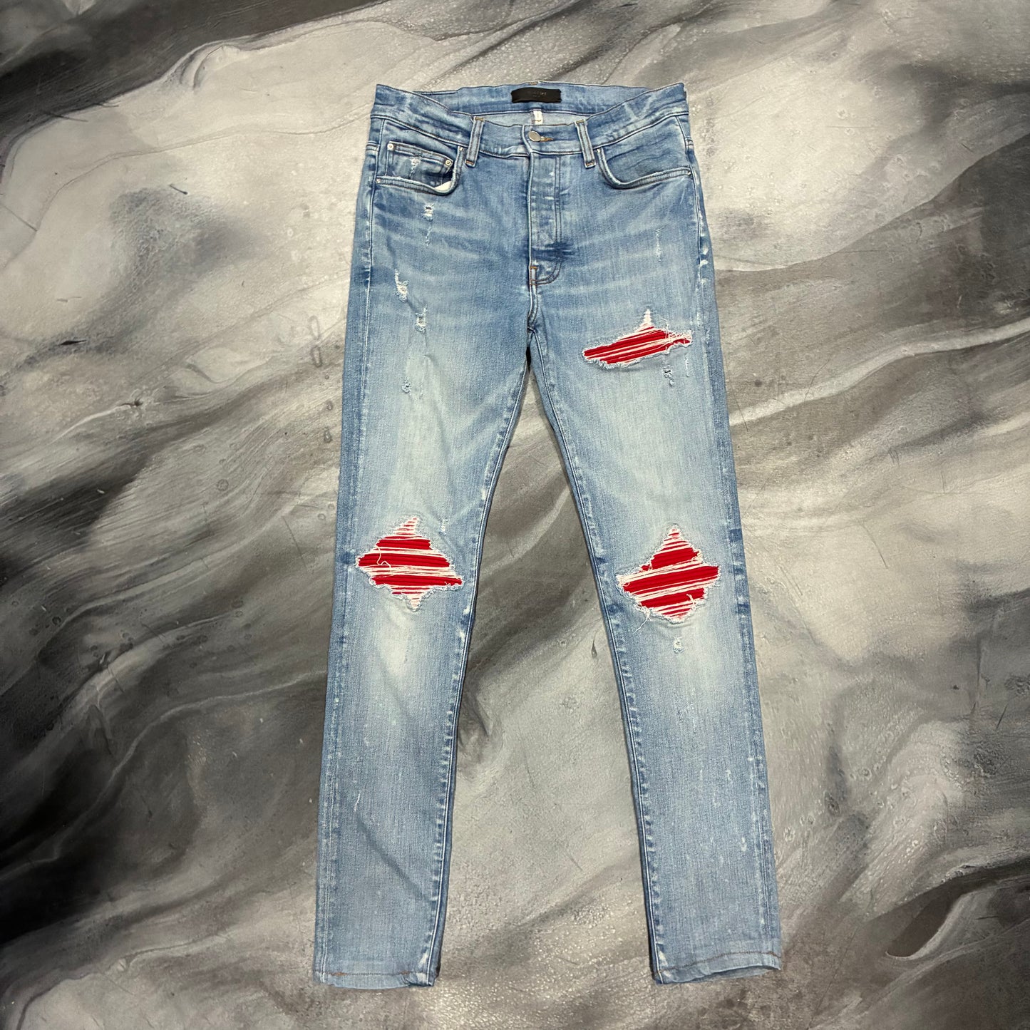 Amiri Light Blue/Red Patch MX1 Jean (31)