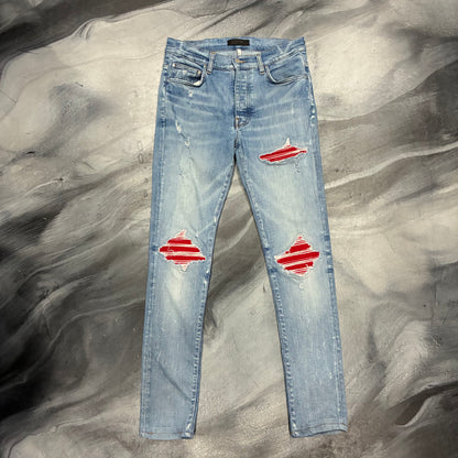 Amiri Light Blue/Red Patch MX1 Jean (31)
