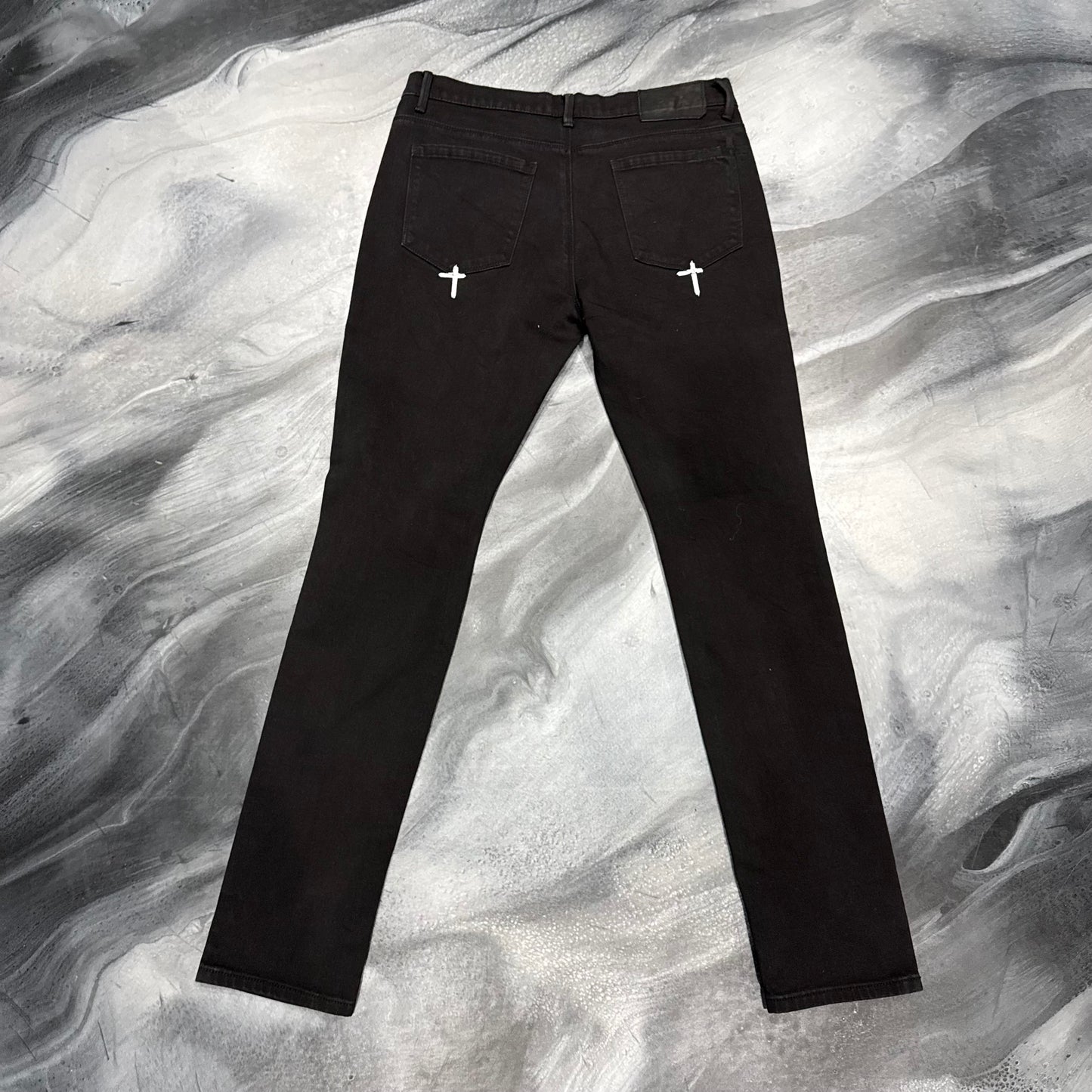 RTA Black RIP Knee Slit Jean (32)