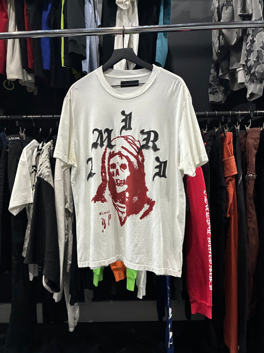 Amiri White/Red Reaper Tee (L)