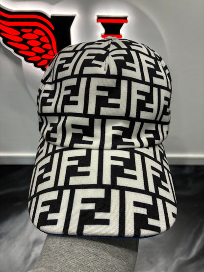 Fendi Black/White Monogram Cap