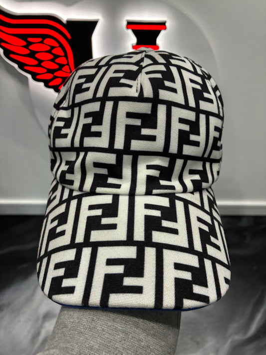 Fendi Black/White Monogram Cap