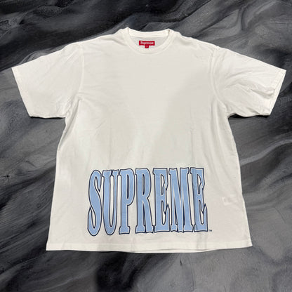 Supreme White/Blue Cracker Stretch Tee (XL)