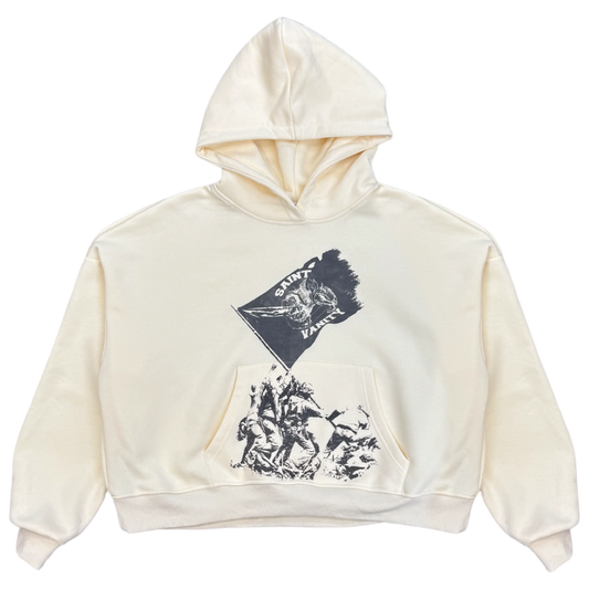 Saint Vanity Cream Flag Hoodie (L)