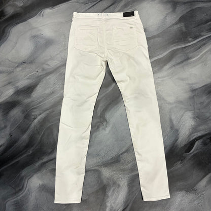 Amiri White/White Leather Patch MX1 Jean (38)