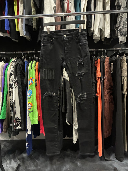 Amiri Black/Black Core Logo Jean (34)