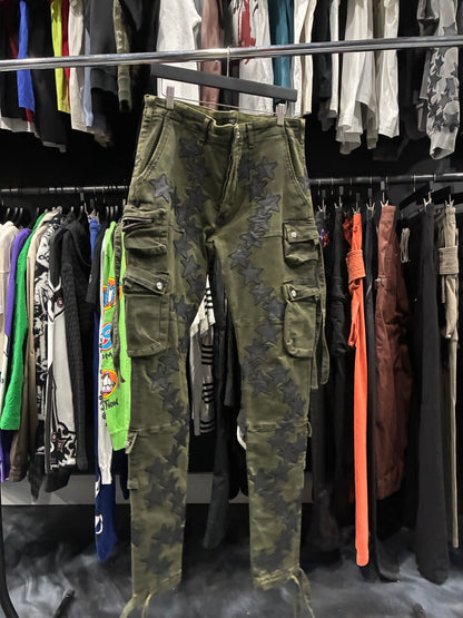 Amiri Green/Black Stars Cargo Pants (34)