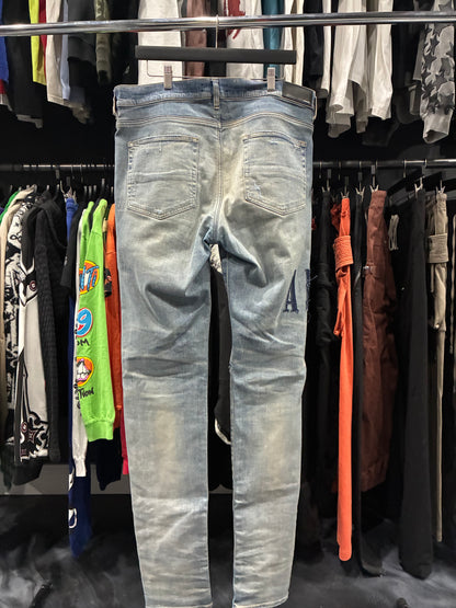 Amiri Indigo/Blue Denim Core Logo Patch Jean (38)