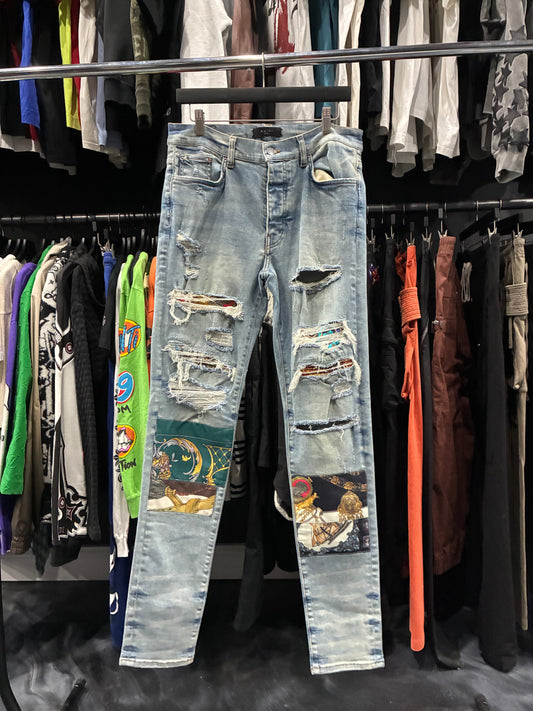 Amiri Light Blue Antique Art Jean (34)