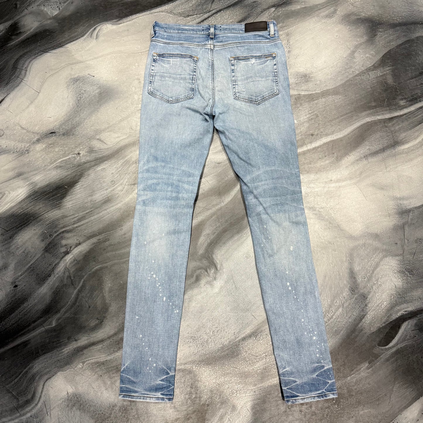 Amiri Light Blue/Baby Blue Bandana Patch Jean (33)