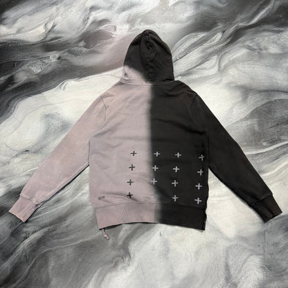 Ksubi Black/Grey Split Logo Hoodie (S)