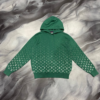 Louis V. Gradient Green Monogram Hoodie (M)