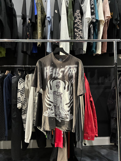 Hellstar Faded Grey Skeleton Tee (M)
