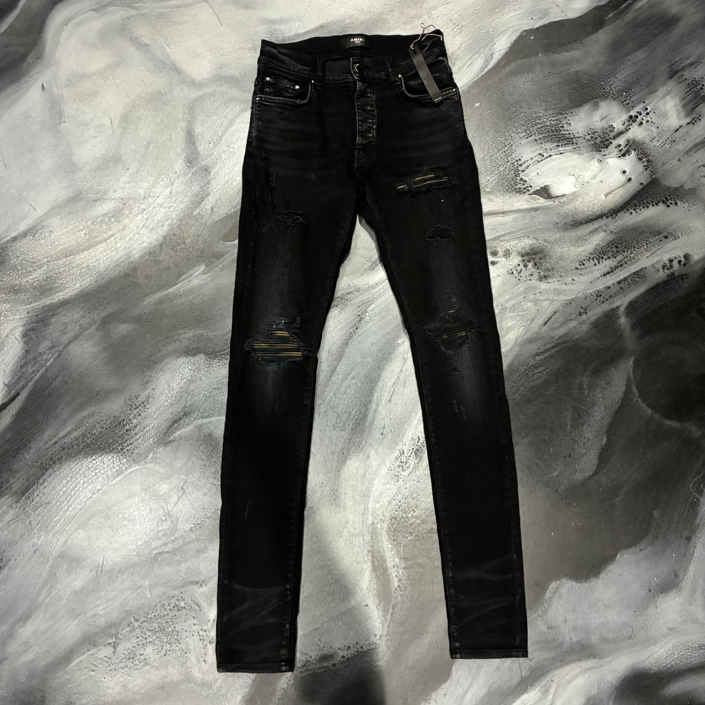 Amiri Black/Camo Patch Jean (28)