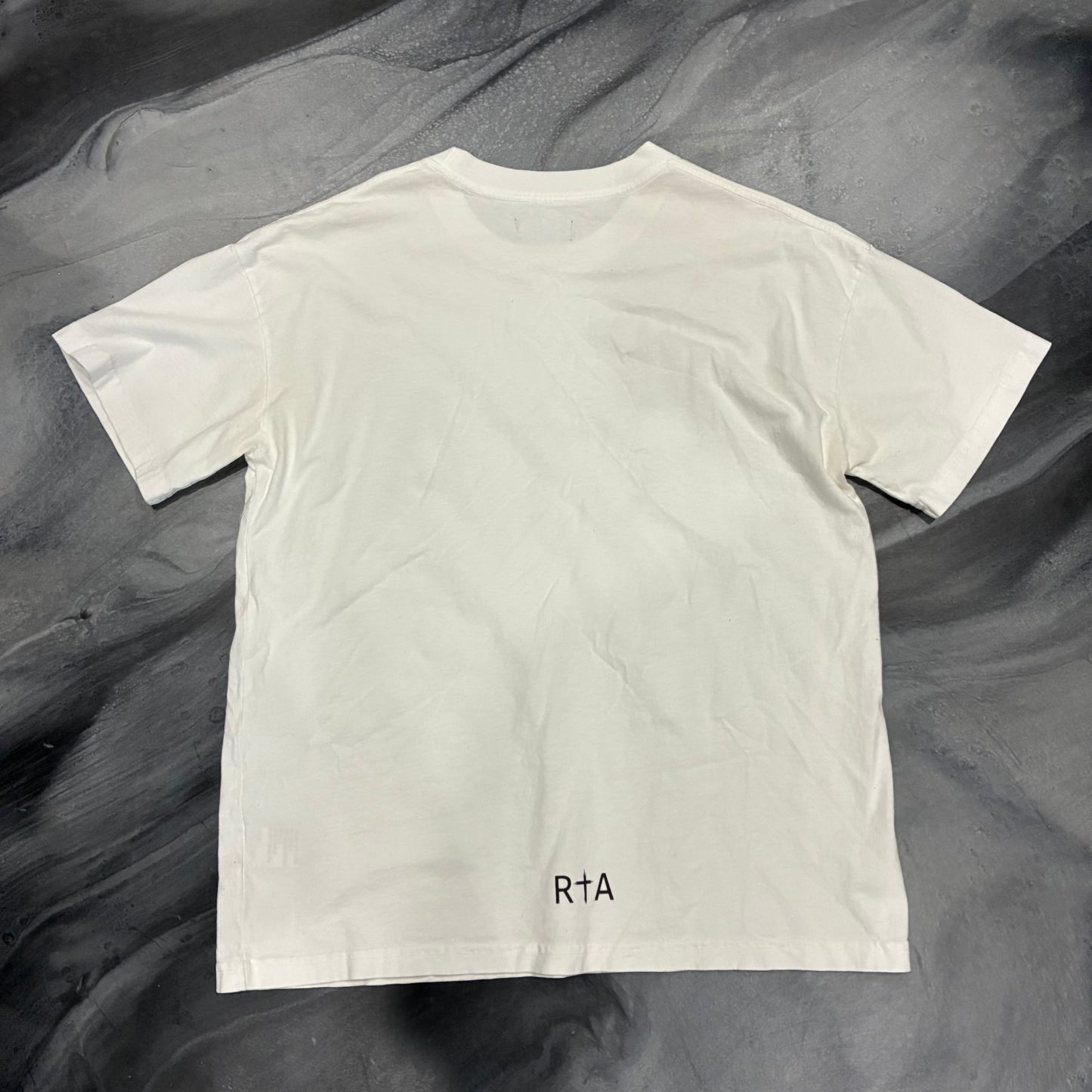RTA White/Black Logo Tee (S)
