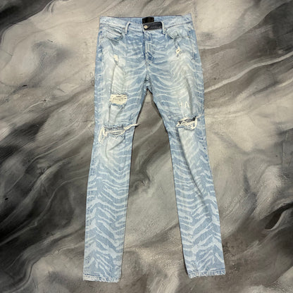RTA Light Blue Zebra Print Jean (30)
