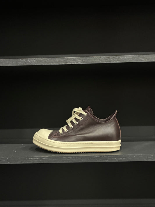 Rick Owens Brown Leather Low Sneaker (40.5)