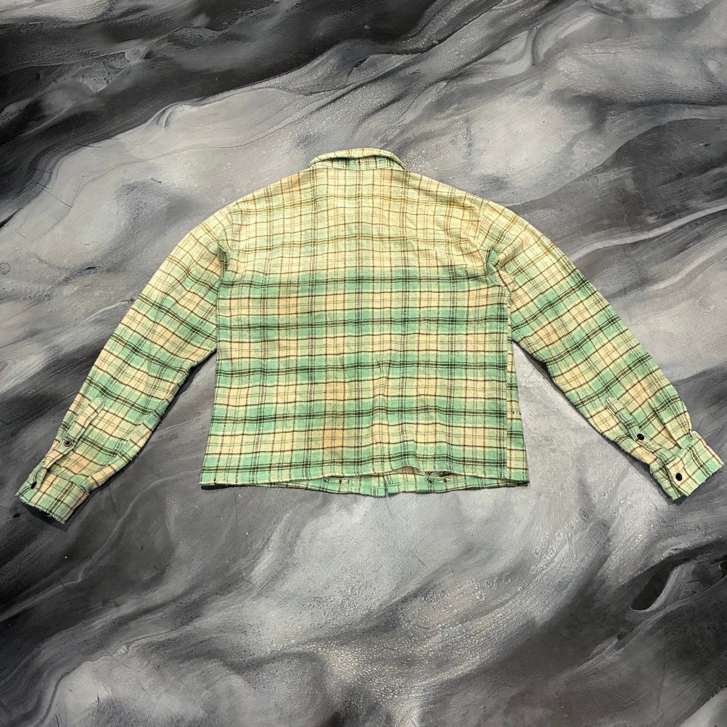 Vale Cream/Green Bling Flannel (M)