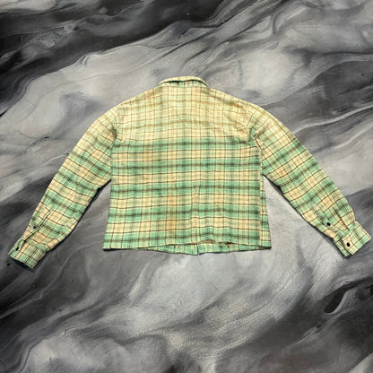 Vale Cream/Green Bling Flannel (M)