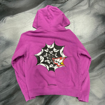 Chrome Hearts Matty Boy Purple Spider Web Hoodie (S)