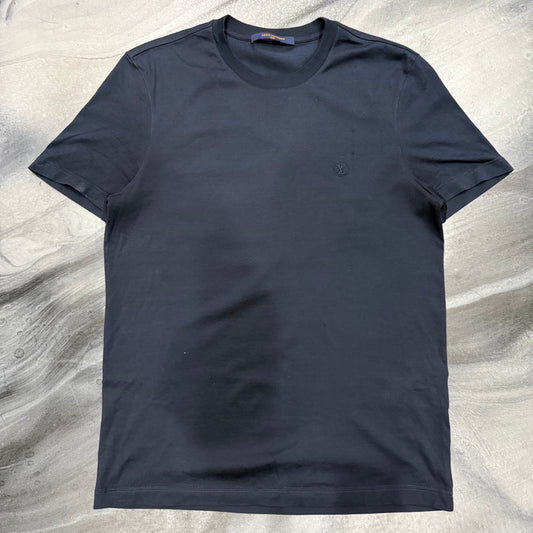 Louis V. Blue Plain Logo Tee (S)