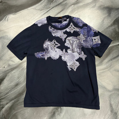 Louis V. Navy/White Monogram Cloud Tee (XL)
