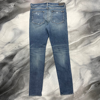Amiri Dark Blue Knee Slit Jean (38)