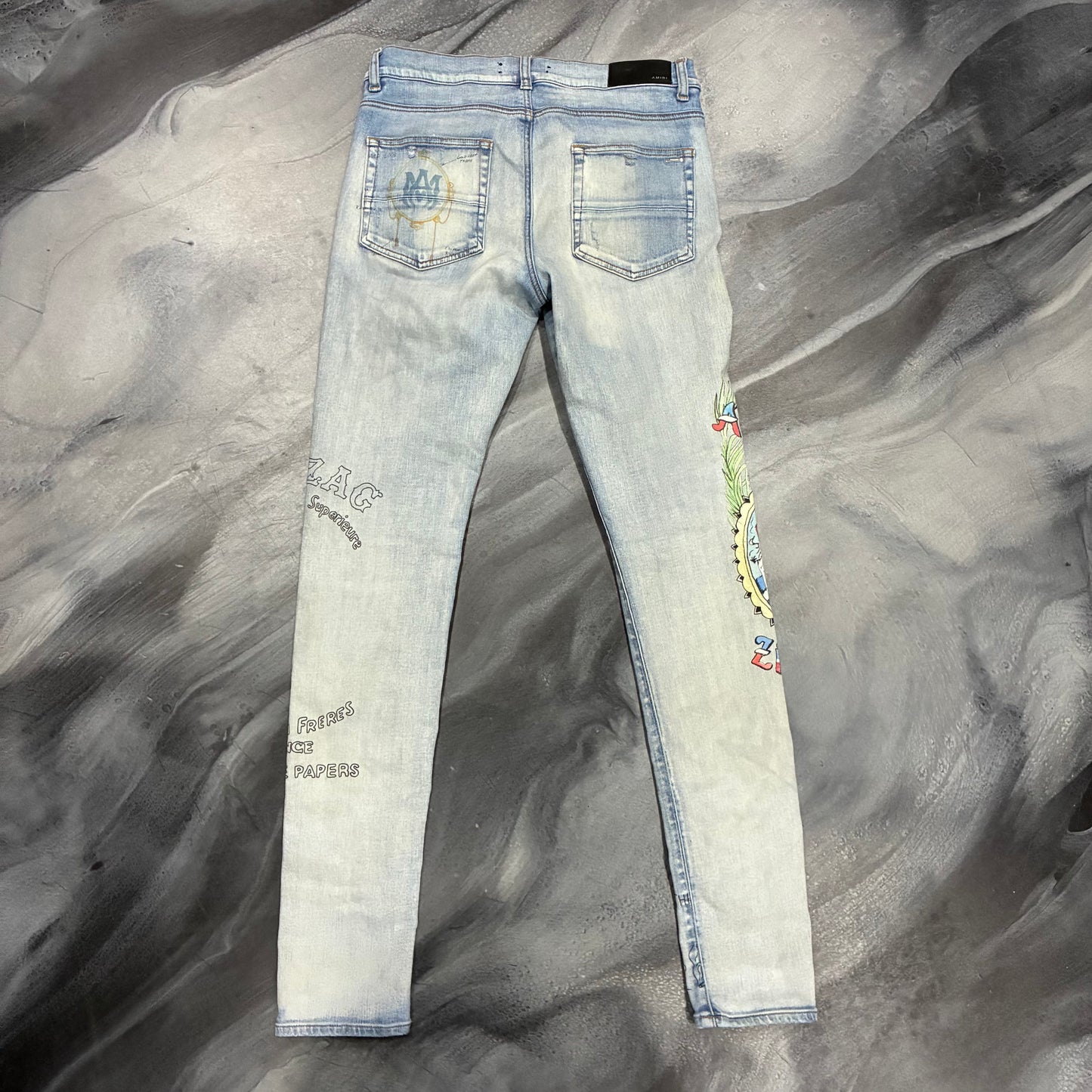 Amiri Light Blue/Zig Zag Jean (32)