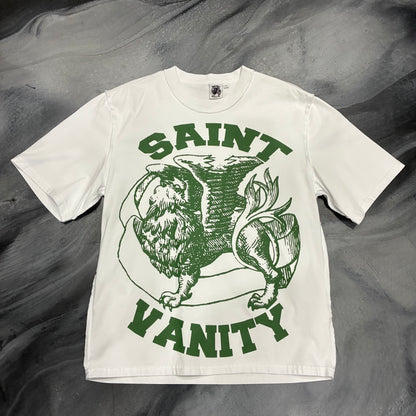Saint Vanity White/Green Griffin Logo Tee (S)