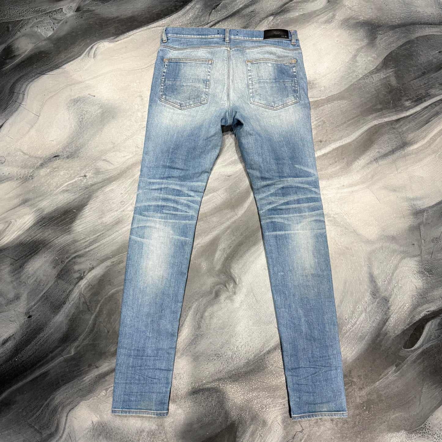 Amiri Dark Blue/Yellow Aloha Patch MX1 Jean