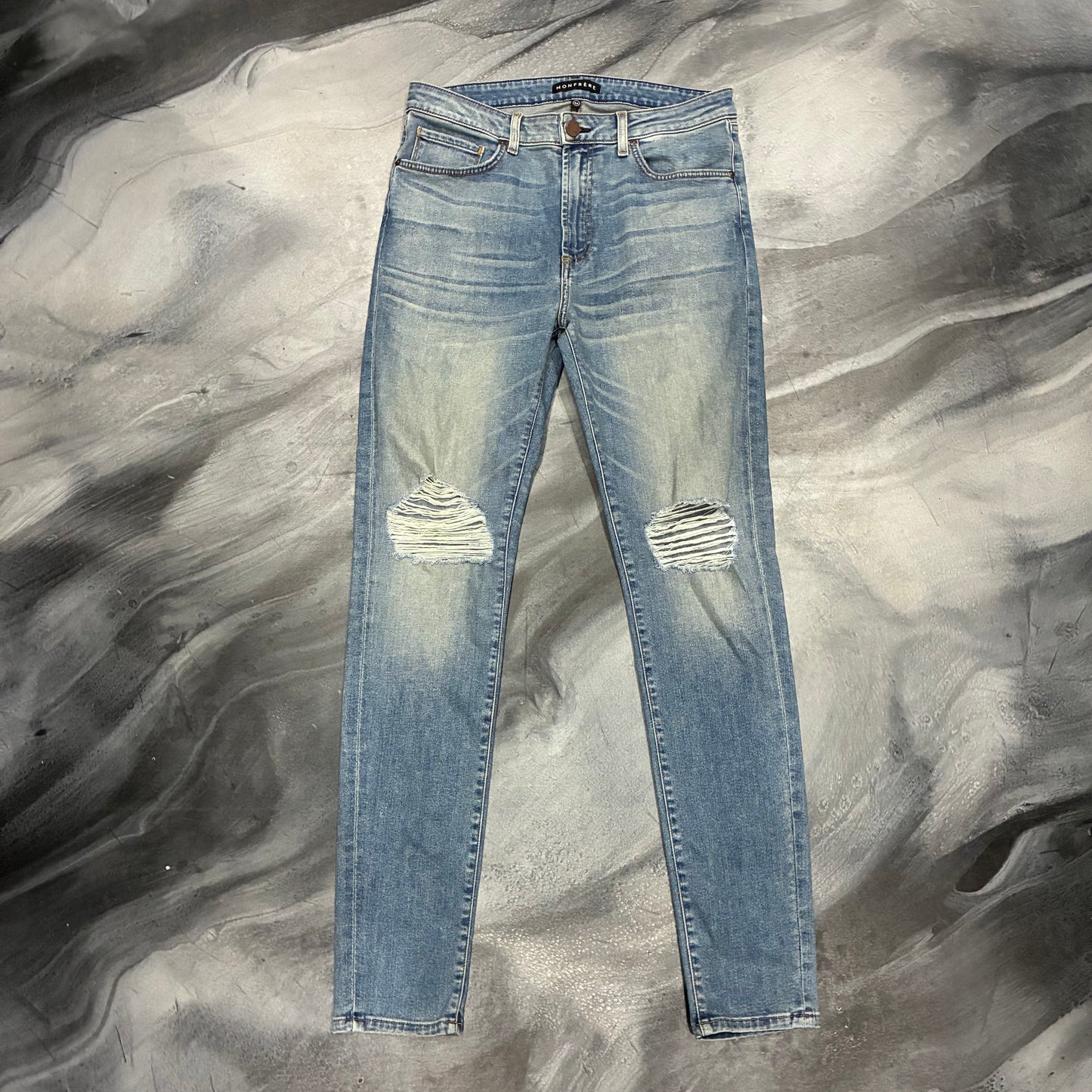 Monfrere Dark Blue Distressed Jean (34)