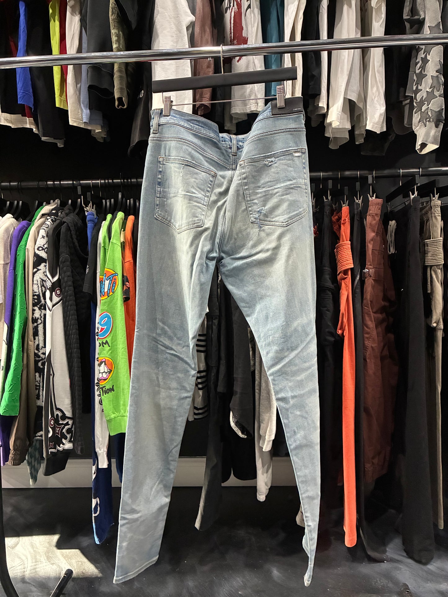 Amiri Light Blue/Black Bandana Patch MX1 Jean (36)